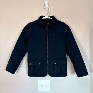 Ralph Lauren Girls Jacket Med 8-10 Navy Quilted Barn Coat‎ Equestrian